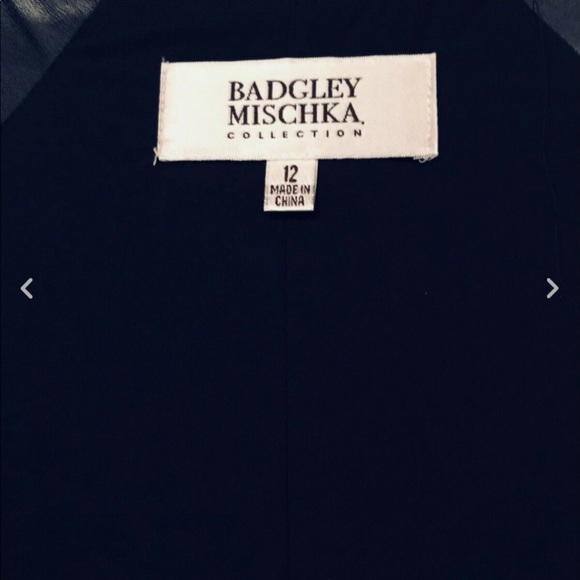 BAGDLEY MISCHKA PLEATED WRAP GOWN NAVY - Picture 6 of 10